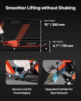 rampa automobiliui - VEVOR Hidraulinis ir pneumatinis motociklo keltuvas 1500 kg - 9 nuotrauka