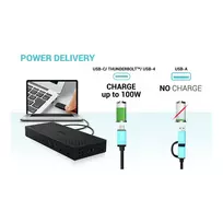 usb c 3 2 gen 2 kabelis - i-tec USB 3.0 / USB-C / Thunderbolt, 3x 4K Docking Station Gen 2 + Power Delivery 100W CATRIPLE4KDOCKPD2 Pilka (Grey) - 9 nuotrauka