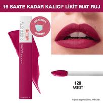 maybelline new york super stay matte - Maybelline SuperStay Matte Ink skysti lūpų dažai - 120 Artist - 2 nuotrauka