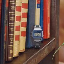 blue iconic - CASIO VINTAGE A158WEA-2EF Sidabras (Silver) - 4 nuotrauka