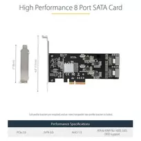 pcie laidas - StarTech 8 PORT SATA 6GBPS PCIE CARD/. - 6 nuotrauka