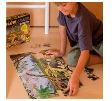 delione dinozauras - APLI KIDS tamsoje šviečianti dėlionė Dinozaurai, 60 det., APLI19435 - 2 nuotrauka