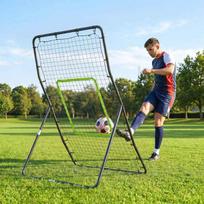 spalvoti kamuoliukai - Futbolo vartai HOMCOM Kickback Rebounder, 75x126 cm, Juodas (Black) - 4 nuotrauka