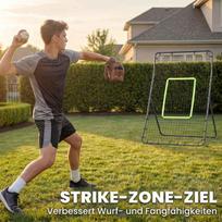 spalvoti kamuoliukai - Futbolo vartai HOMCOM Kickback Rebounder, 75x126 cm, Juodas (Black) - 6 nuotrauka