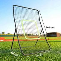 spalvoti kamuoliukai - Futbolo vartai HOMCOM Kickback Rebounder, 75x126 cm, Juodas (Black) - 8 nuotrauka