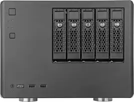 sata jungtys - NAS korpusas SilverStone SST-CS351 - 5 nuotrauka
