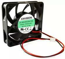 Anvision 12V DC Ventiliatorius 60x15mm Dvigubi Guoliai (2 vnt.)