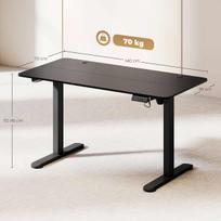stalas 140x70 - Vinsetto Reguliuojamo aukščio elektrinis stalas 140x70 Juodas (Black) - 8 nuotrauka