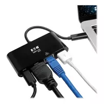 replikatorius - Eaton USB-C 4K HDMI kelių prievadų adapteris, USB-A prievadas, GbE, 60 W PD įkrovimas, HDCP U444-06N-H4GUBC juodas - 5 nuotrauka