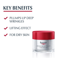 eucerin hyaluron filler sausai odai - Eucerin Hyaluron-Filler + Volume Lift Day, 50 ml - 3 nuotrauka