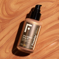 ir kuno blizguciai - Freshly Cosmetics Glow Edition Body Oil švytėjimo suteikiantis kūno aliejus su blizgučiais 100 ml - 2 nuotrauka