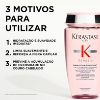 kerastase - Kerastase Genesis Bain Hydra-Fortifiant šampūnas nuo plaukų slinkimo, 500 ml - 3 nuotrauka