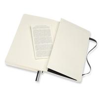 minksta knygele - Užrašinė Moleskine SOFT CLASSIC EXPANDED, 13x21 cm, 400 psl., linijomis, Black - 2 nuotrauka