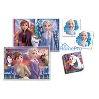 gaming rinkinys - Clementoni Dėlionė Frozen Edukit 4in1 - 2 nuotrauka