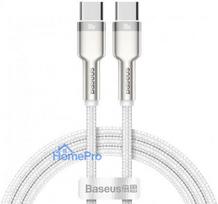 baseus usb c 100w cable - Baseus Cafule Series Metal Data USB Type C to USB Typ C 100W, 1m White - 2 nuotrauka