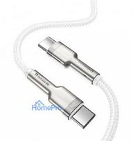 baseus usb c 100w cable - Baseus Cafule Series Metal Data USB Type C to USB Typ C 100W, 1m White - 3 nuotrauka