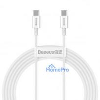 baseus usb c 100w cable - Baseus CATYS-C02 Superior Series 100W USB-C to USB-C white - 2 nuotrauka