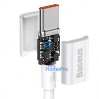 baseus usb c 100w cable - Baseus CATYS-C02 Superior Series 100W USB-C to USB-C white - 6 nuotrauka