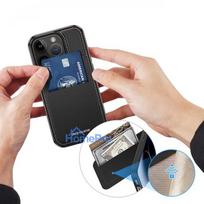 magsafe wallet deklas - Dux Ducis "Rafi Mag Wallet Case with 3-in-1 Stand for iPhone 15 with MagSafe and RFID Blocking" Juodas (Black) - 9 nuotrauka