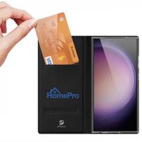 s24 ultra telefonas - Dux Ducis Skin Pro dėklas Samsung S24 Ultra su atvartu - juodas - 3 nuotrauka