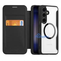 samsung ziedas - Dux Ducis Skin X Pro Case with Magnetic Ring for Samsung S24 - Juodas (Black) - 3 nuotrauka