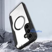 samsung ziedas - Dux Ducis Skin X Pro Case with Magnetic Ring for Samsung S24 - Juodas (Black) - 12 nuotrauka