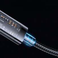 type c pakrovejas - Joyroom USB Type C cable - Lightning Fast, USCJRMS_UL012A12_BLACK - 3 nuotrauka