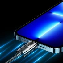 type c pakrovejas - Joyroom USB Type C cable - Lightning Fast, USCJRMS_UL012A12_BLACK - 4 nuotrauka