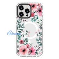 iphone 15 pro skaidrus deklas magsafe - Evelatus "PC+TPU With MagSafe iPhone 15 Pro Max" Flower Transparent - 2 nuotrauka