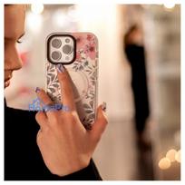 iphone 15 pro skaidrus deklas magsafe - Evelatus "PC+TPU With MagSafe iPhone 15 Pro Max" Flower Transparent - 7 nuotrauka