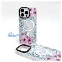 iphone 15 pro skaidrus deklas magsafe - Evelatus "PC+TPU With MagSafe iPhone 15 Pro Max" Flower Transparent - 10 nuotrauka