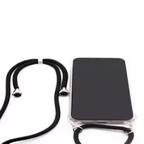 telefonas samsung a40 - Samsung A40s Case with rope Black Transparent - 2 nuotrauka