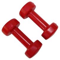3kg dumbbells - Viniliniai hanteliai TUNTURI 2x3 kg, Raudoni (Red) - 3 nuotrauka