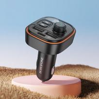 mp3 fm moduliatorius - Borofone BC59 Heroic FM bangų moduliatorius, Bluetooth - 2xUSB + Type C, Juodas (Black) - 3 nuotrauka