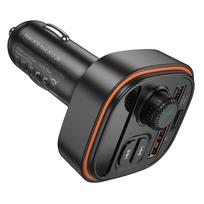 mp3 fm moduliatorius - Borofone BC59 Heroic FM bangų moduliatorius, Bluetooth - 2xUSB + Type C, Juodas (Black) - 5 nuotrauka