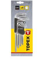raktu komplektai - Šešiakampių raktų komplektas 9vnt ilgi TORX T10-50mm Topex - 7 nuotrauka