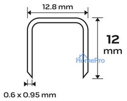 cinkuota juosta - Cinkuotos kabės pneumatiniam segtuvui (14-572), GA21, 80 (380) tipas, 12 mm ilgio, 4000 - 6 nuotrauka