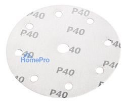 velcro padai - Šlifavimo diskai 150 mm, P40, 5 vnt, su 9 skylėmis 04-721 - 5 nuotrauka