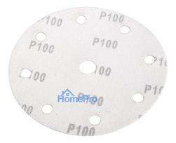 velcro padai - Šlifavimo diskai 150 mm, P100, 5 vnt, su 9 skylėmis 04-721 - 5 nuotrauka