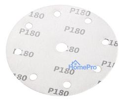 velcro padai - Šlifavimo diskai 150 mm, P180, 5 vnt, su 9 skylėmis 04-721 - 5 nuotrauka
