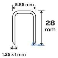 cinkuota juosta - Cinkuotos kabės pneumatiniam segtuvui (14-570), GA18, 90 tipas (4K), 28 mm ilgio, 4000 s - 6 nuotrauka