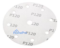 velcro padai - Šlifavimo diskai 150 mm, P120, 5 vnt, su 9 skylėmis 04-721 - 5 nuotrauka