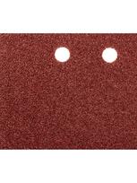 velcro padai - Šlifavimo popierius su „Velcro“ tvirtinimu 115 x 230 mm, K60, 5 vnt, su skylutėmis - 5 nuotrauka