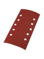 velcro padai - Šlifavimo popierius su „Velcro“ tvirtinimu 115 x 230 mm, K100, 5 vnt, su skylutėmis - 4 nuotrauka