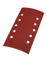 velcro padai - Šlifavimo popierius su „Velcro“ tvirtinimu 115 x 230 mm, K120, 5 vnt, su skylutėmis - 4 nuotrauka