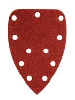 velcro padai - Šlifavimo popierius su „Velcro“ tvirtinimu delta 140 x 140 x 80 mm, K40, 5 vnt, su skylutėmis - 7 nuotrauka