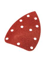 velcro padai - Šlifavimo popierius su „Velcro“ tvirtinimu delta 140 x 140 x 80 mm, K60, 5 vnt, su skylutėmis - 4 nuotrauka