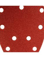 velcro padai - Šlifavimo popierius su „Velcro“ tvirtinimu delta 140 x 140 x 80 mm, K100, 5 vnt, su skylutėmis - 6 nuotrauka