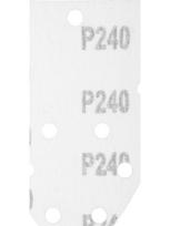 velcro padai - Šlifavimo popierius su „Velcro“ tvirtinimu delta 140 x 140 x 80 mm, K240, 5 vnt, su skylutėmis - 3 nuotrauka