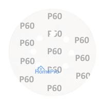 velcro padai - „Velcro“ šlifavimo diskai 150 mm, p60, 5 vnt, su 8 skylėmis - 5 nuotrauka